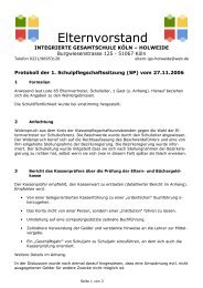 Elternvorstand - Integrierte Gesamtschule Holweide