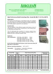 to read the Airclean High Performance Bag Filter Data Sheet.