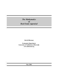 The Mathematics of Real Estate Appraisal - ResearchGate