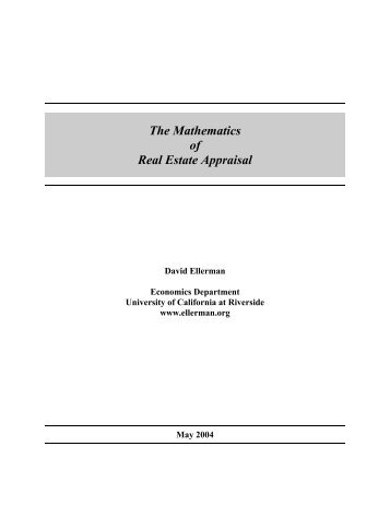 The Mathematics of Real Estate Appraisal - ResearchGate