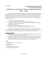 AMERICAN REVOLUTION POWERPOINT 1775 â 1781