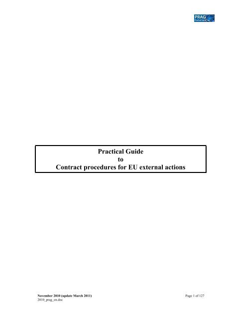 Practical Guide to contract procedures for EC ... - Europe Direct Iasi