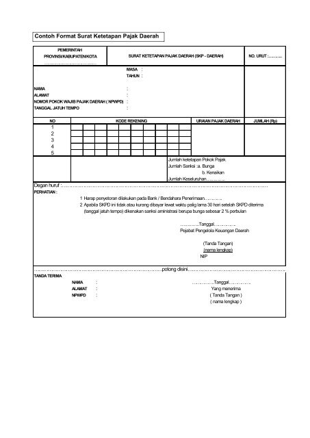 Contoh Dokumen SKP Daerah