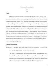 1 Chimpanzee Communication Name Date Thesis Chimpanzee ...