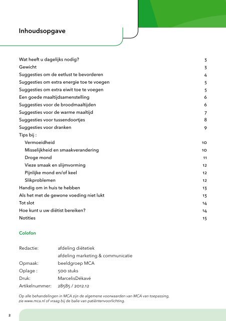 Energie- en eiwitverrijkt dieet - Mca