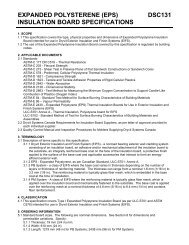 insulation board specifications - Dryvit