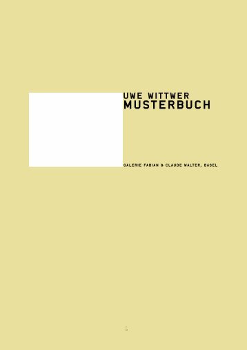 MUSTERBUCH - Uwe Wittwer