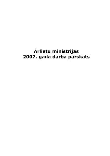 2007 - Latvijas Republikas Ārlietu Ministrija