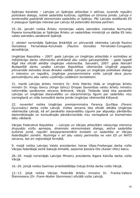 2007 - Latvijas Republikas Ārlietu Ministrija