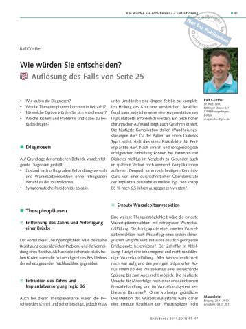 N otfor - Praxis für Endodontie Dr. Ralf Günther