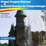 Programul congresului - Societatea Romana de coloproctologie
