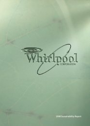 2008 Sustainability Report - Whirlpool Corporation