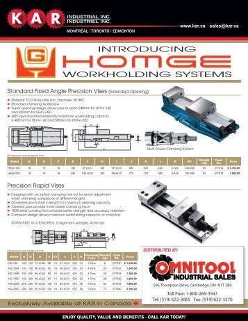 HOMGE Workholding Systems Now Available - Omnitool