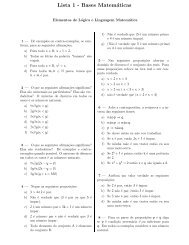 Lista 1 - Bases Matemáticas