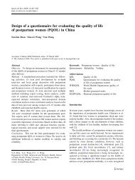 Design of a questionnaire for evaluating the quality of life of ...