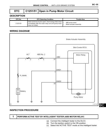 DTC C1251/51 Open in Pump Motor Circuit - mineznaem.ru