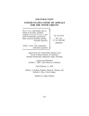 Ting v. AT&T (U.S. U.S. Court of Appeals for the Ninth Circuit 2003)