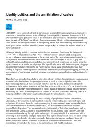 Identity politics and the annihilation of castes - Eledu.net