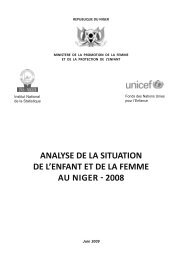 analyse de la situation de l'enfant et de la femme au niger ... - Unicef