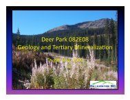 Deer Park 082E08 Geology and Tertiary ... - Geoscience BC