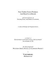 Non-Timber Forest Products And Rural Livelihoods - Vasundhara