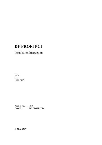 DF PROFI PCI - Comsoft