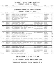 district court jury schedule friday, june 10, 2011 - Linn County Bar ...