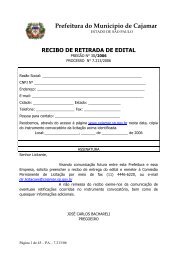 Prefeitura do Município de Cajamar - Prefeitura de Cajamar