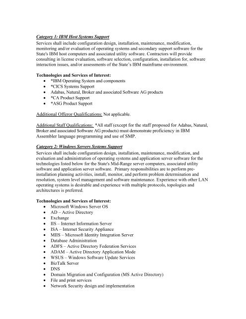 Technical Category descriptions in pdf format - Administration - State ...