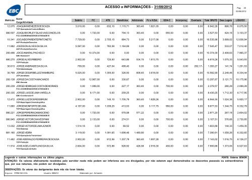 RemuneraÃ§Ã£o dos empregados da EBC - agosto de 2012