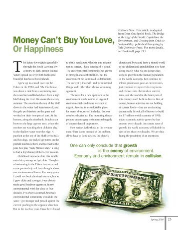 Money Can't Buy You Love, Or Happiness - Yale University