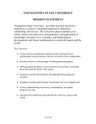 Mission, Vision, and Core Values - Youngstown State University