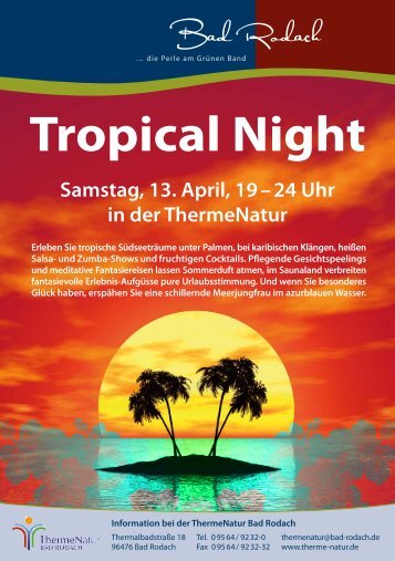 Programm Tropical Night - therme Natur Bad Rodach