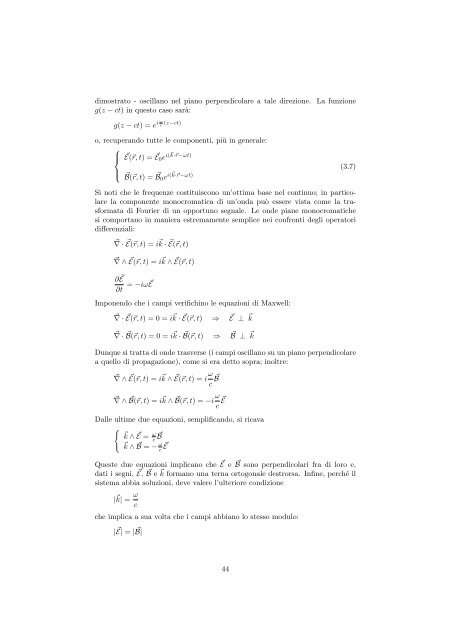 Appunti del corso di Chimica Fisica II - Dipartimento di Chimica e ...