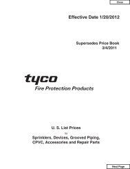 Effective Date 1/20/2012 - Tyco Fire Products