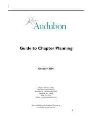 Planning Based on Program - Chapter Services - National Audubon ...