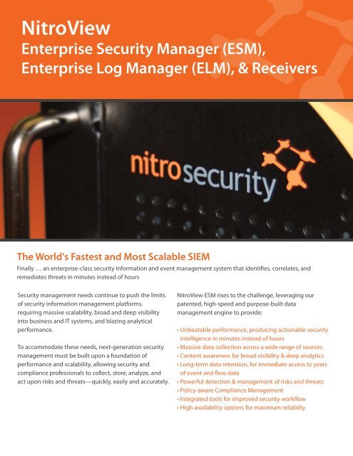 NitroView Enterprise Security Manager