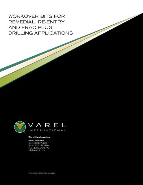 Download Workover Bit Brochure - Varel International