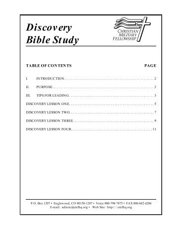 discovery bible study leader's guide