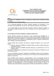 Avis ENSMM BesanÃ§on - Commission des Titres d'IngÃ©nieur