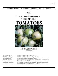 Sample Costs to Produce Fresh Market Tomatoes - Cost & Return ...