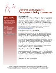 Cultural and Linguistic Competence Policy Assessment (CLCPA)