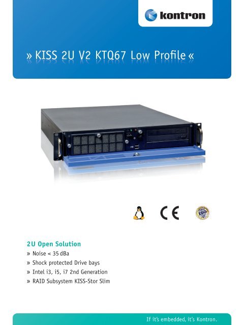 Datasheet KISS 2U V2 KTQ67 Low Profile - Kontron