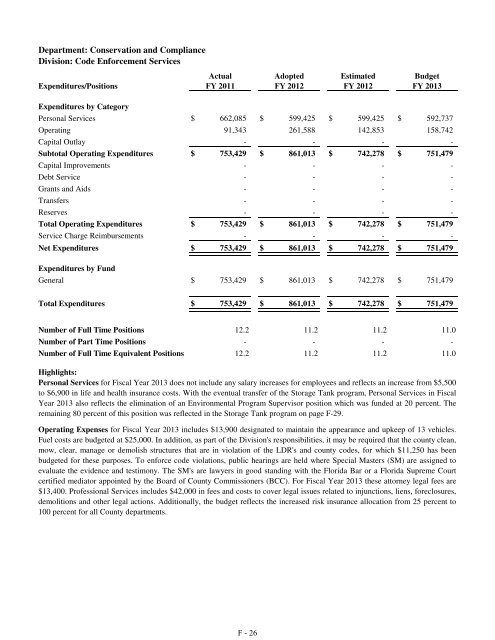 Fiscal Year 2013 Recommended Budget Book - Lake County