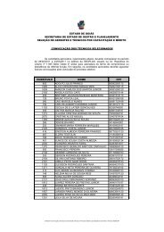 TÃ©cnicos Convocados - Secretaria de Estado de GestÃ£o e ...