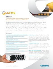 AutoVu SharpX Specifications Sheet - Genetec