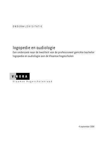 logopedie en audiologie - Het Hogeronderwijsregister