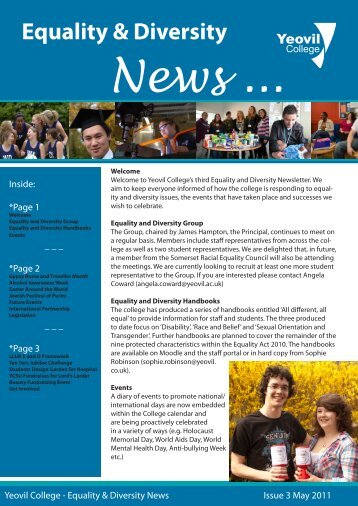 Equality & Diversity News - Yeovil College