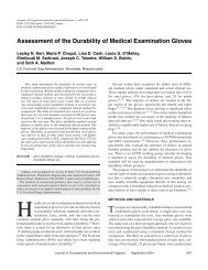 Assessment of the Durability of Medical Examination Gloves