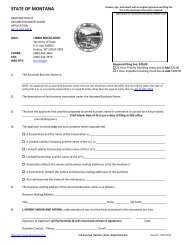 Registration of Assumed Business Name Application - the Montana ...